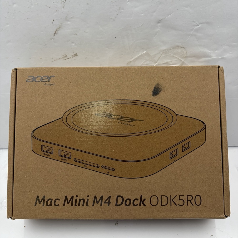 Acer Gadget Mac Mini M4 Dock, 8TB M.2 NVMe/SATA SSD Enclosure & Stand, 4K@144Hz